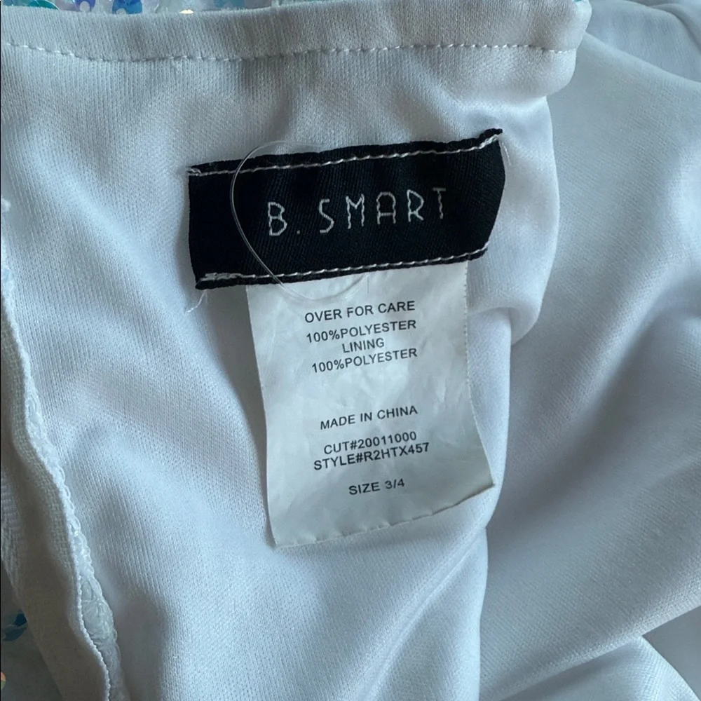 B. Smart White Sequin Prom Dress - Picture 15 of 15